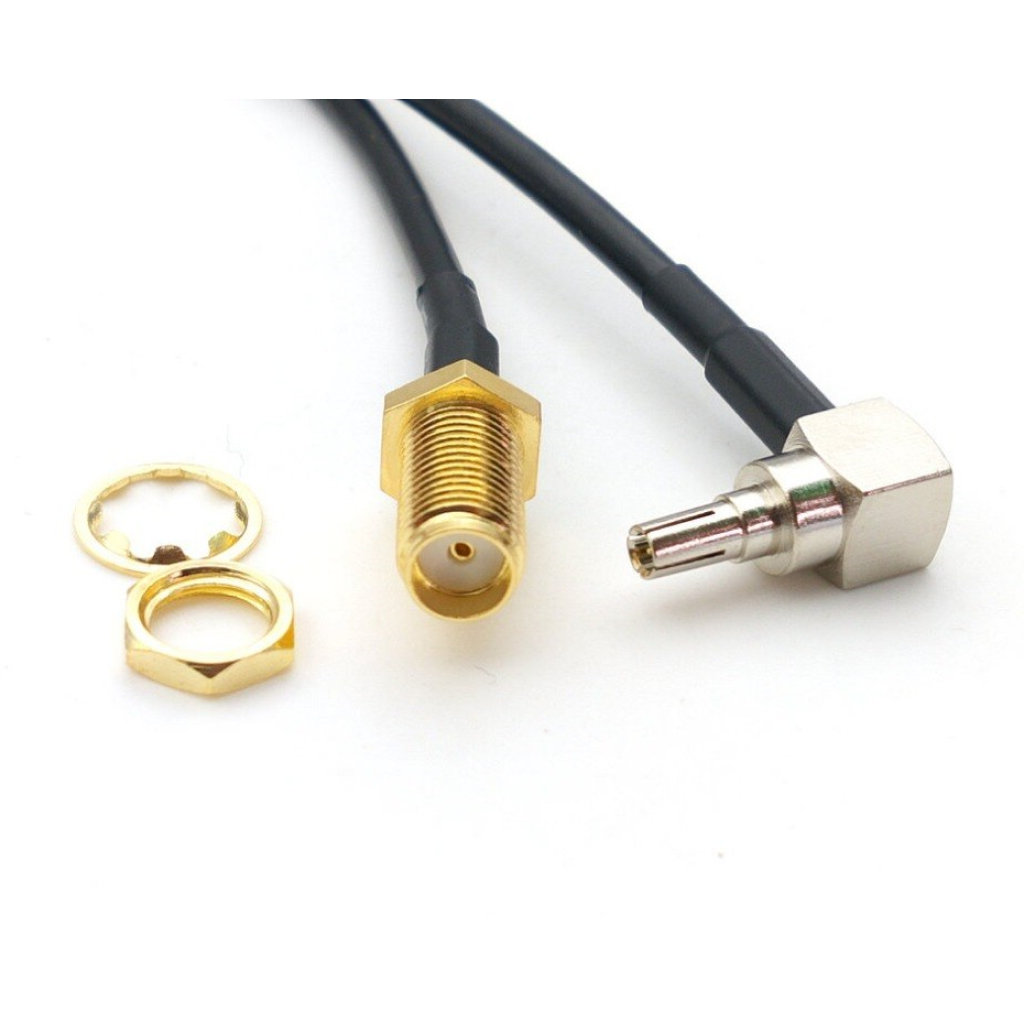 pigtail CRC9 MALE RA SMA FEMALE cablu 150mm