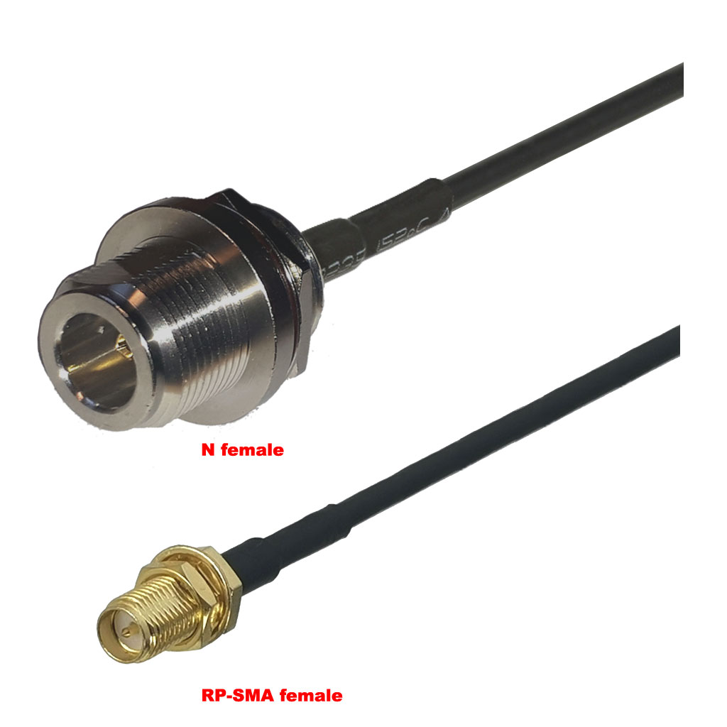 Cablu coaxial, RG174, 3m, RPSMA female N female