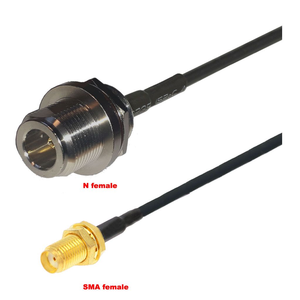 Cablu coaxial, RG174, 3m, SMA female N female