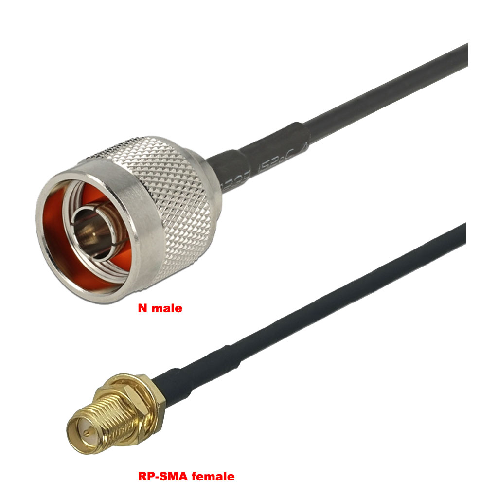 Cablu coaxial, RG174, 3m, RPSMA female N male