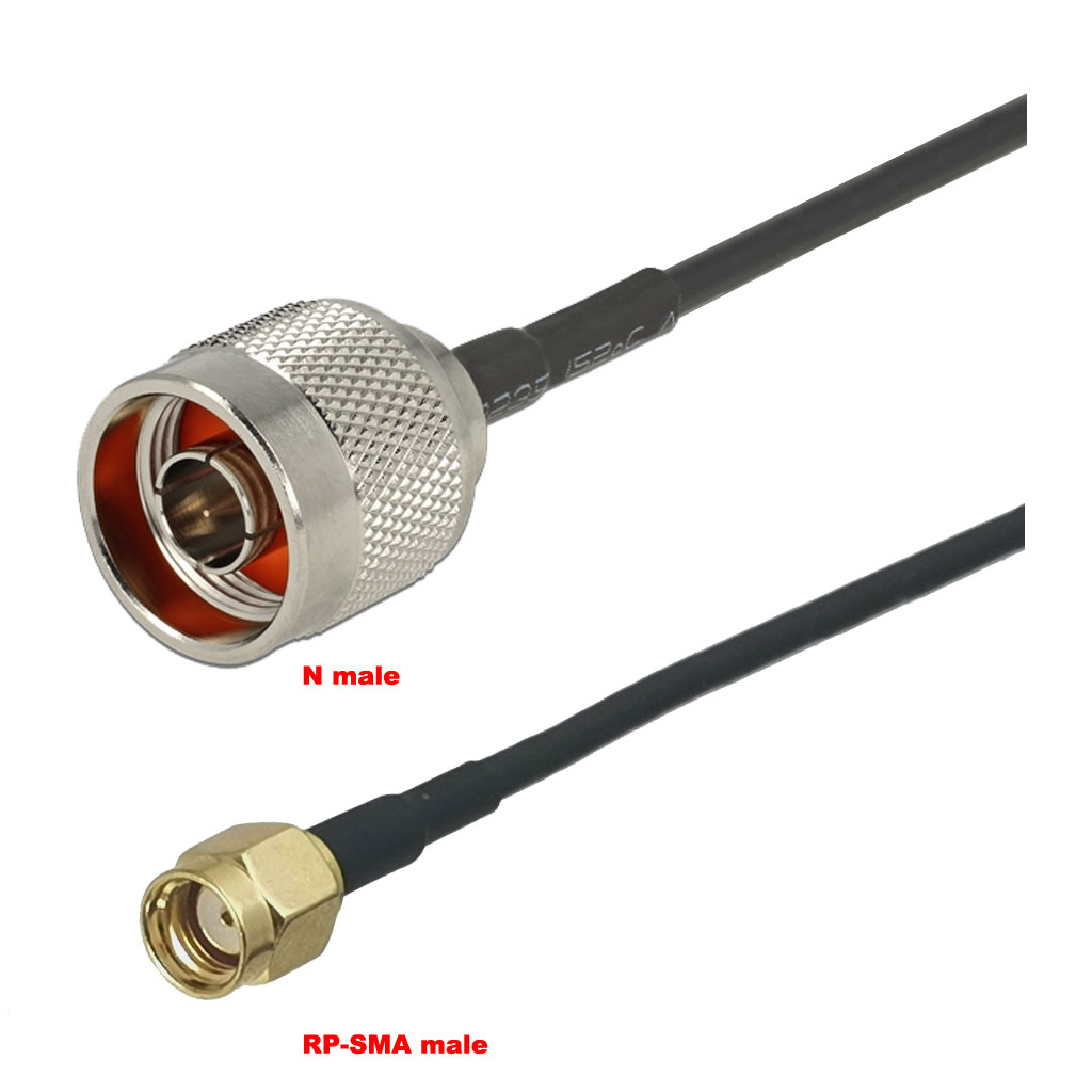 Cablu coaxial, RG174, 3m, RPSMA male N male