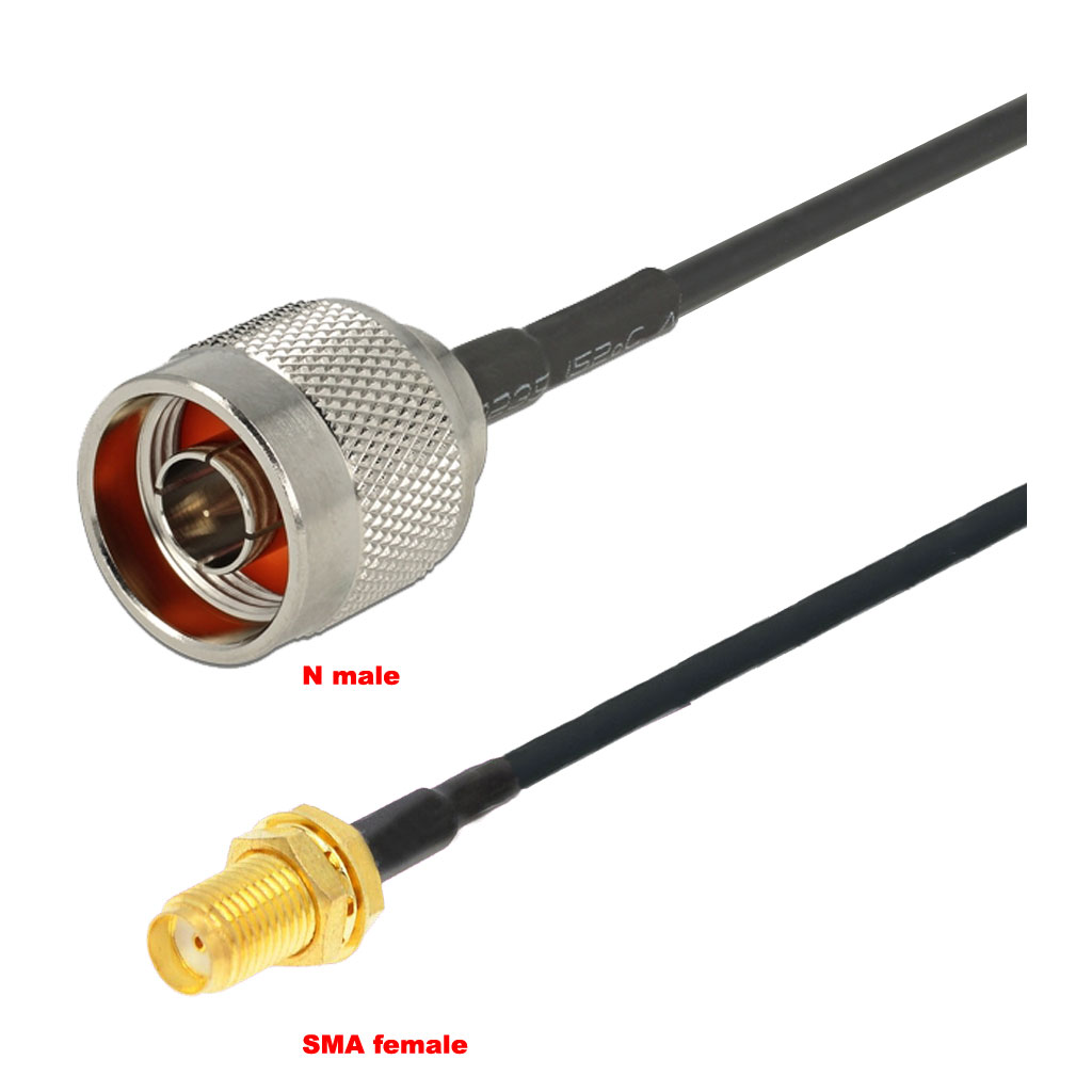 Cablu coaxial, RG174, 3m, SMA female N male