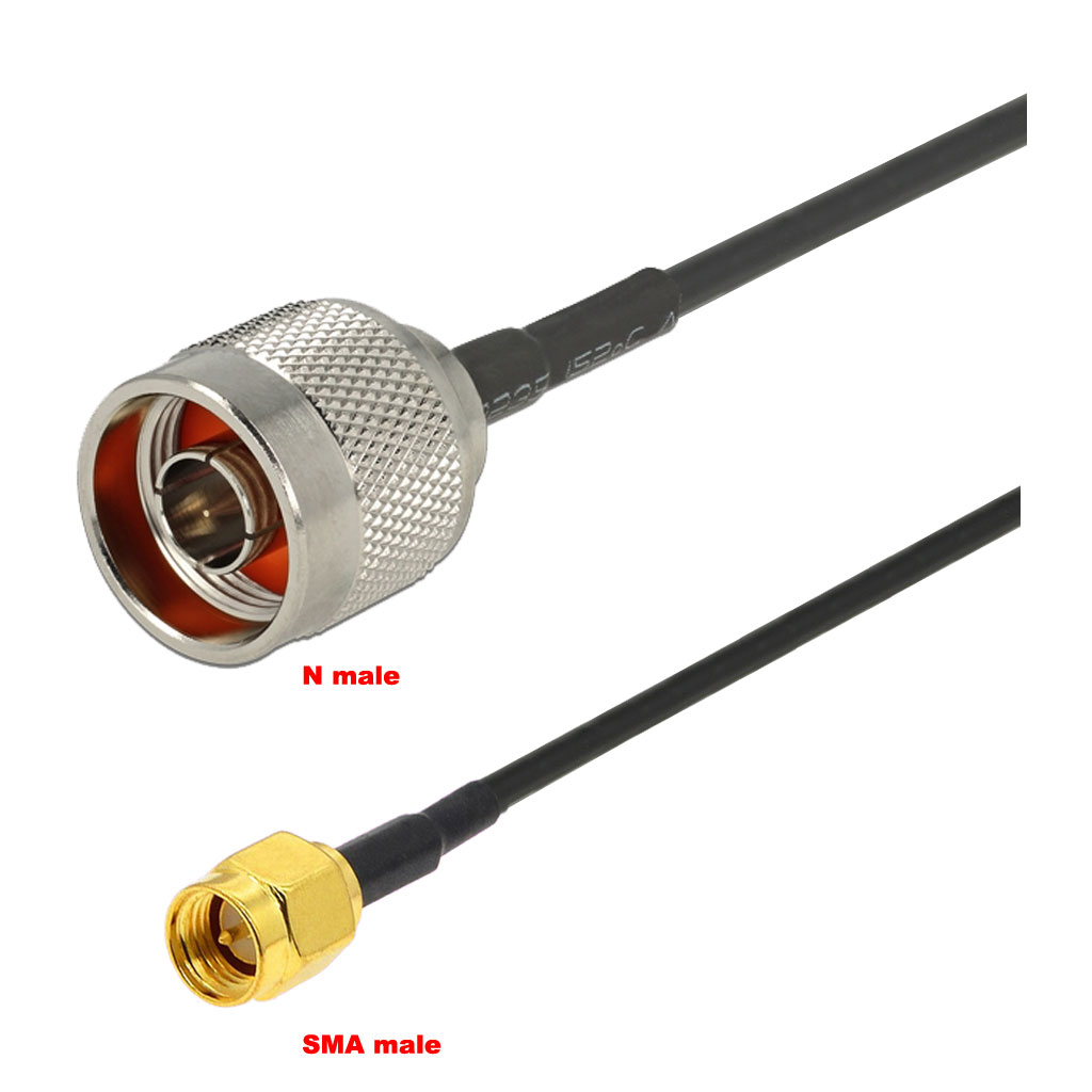 Cablu coaxial, RG174, 3m, SMA male N male