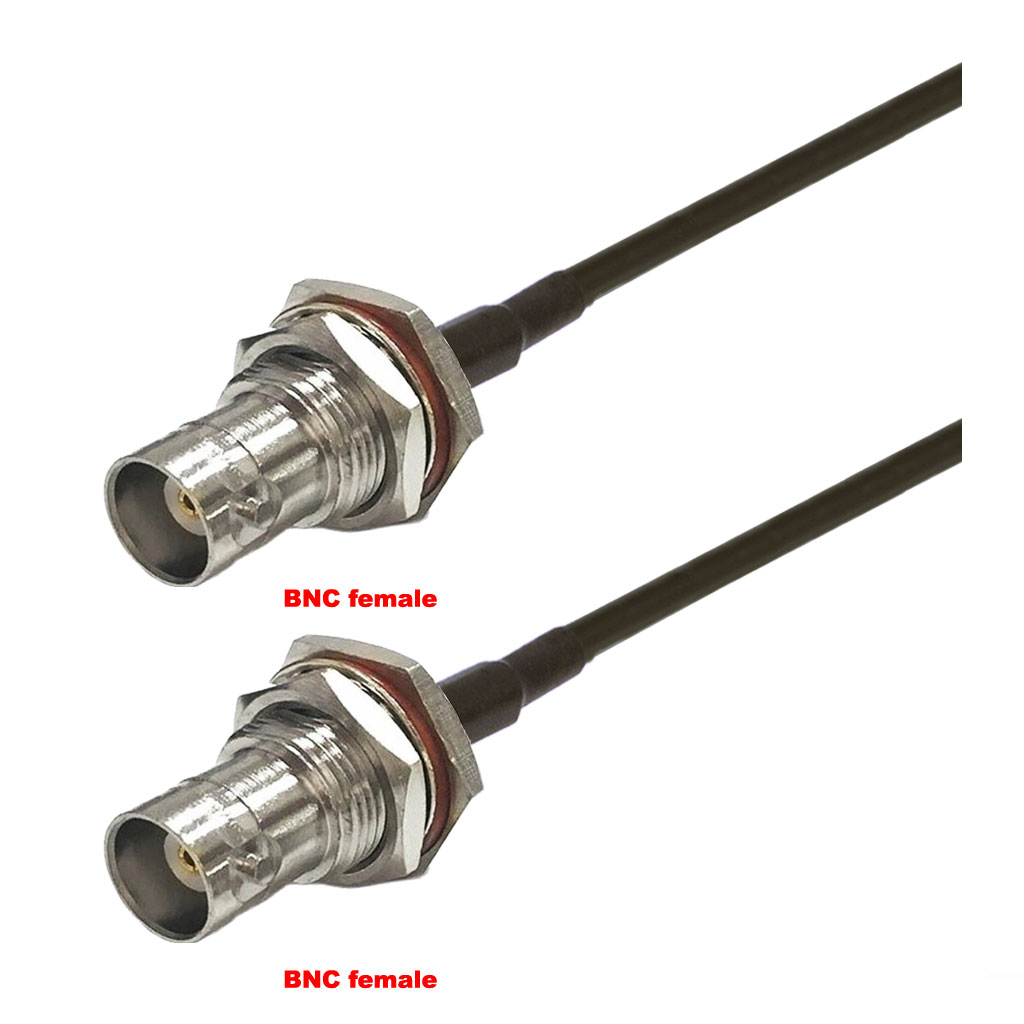 Cablu coaxial, RG174, 3m, BNC female BNC female