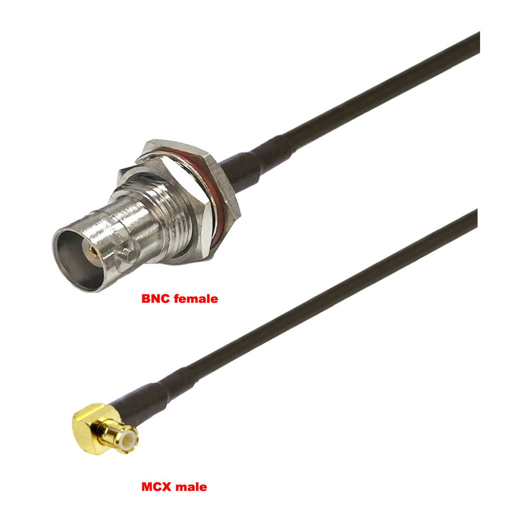 Cablu coaxial, RG174, 3m, BNC female MCX male