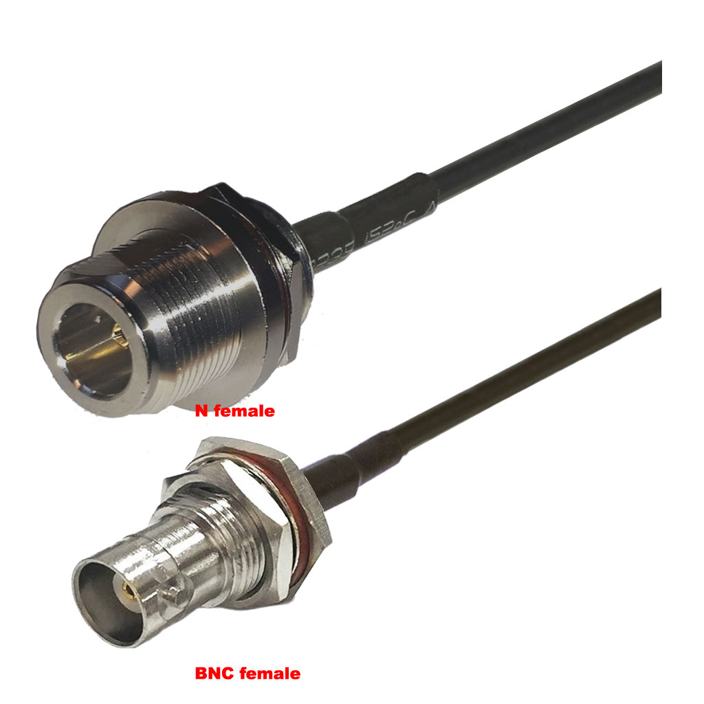 Cablu coaxial, RG174, 3m, BNC female N female