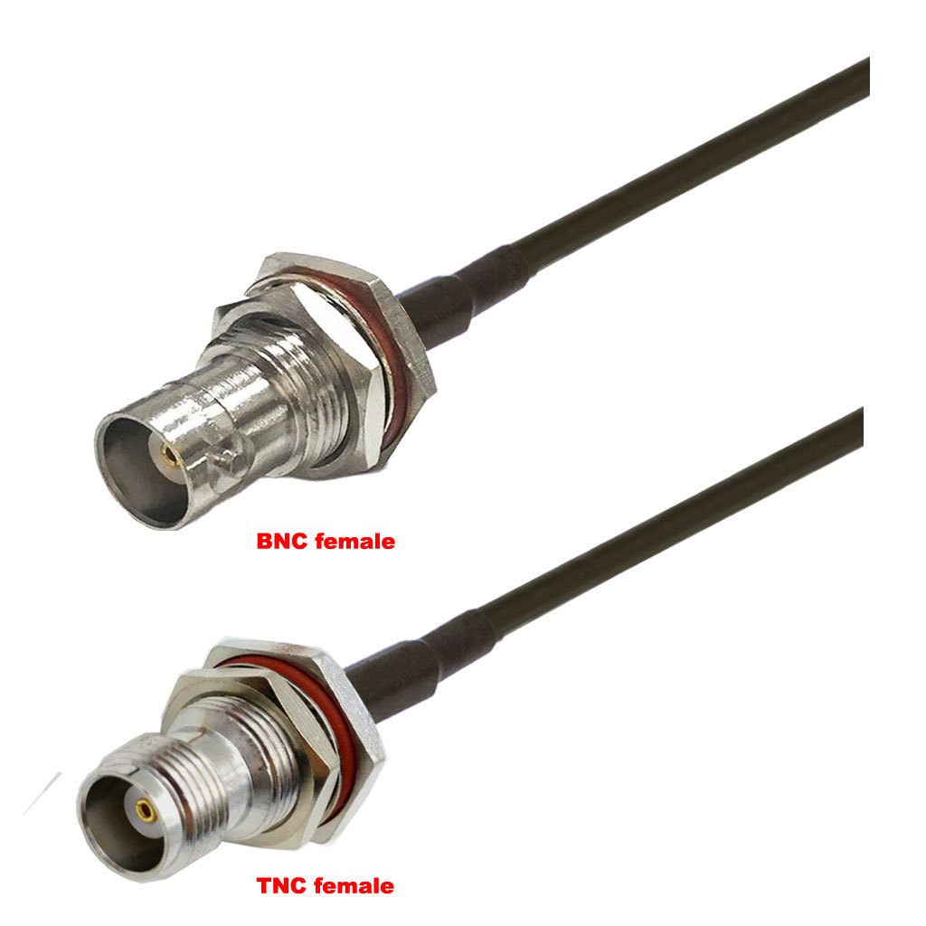 Cablu coaxial, RG174, 3m, BNC female TNC female