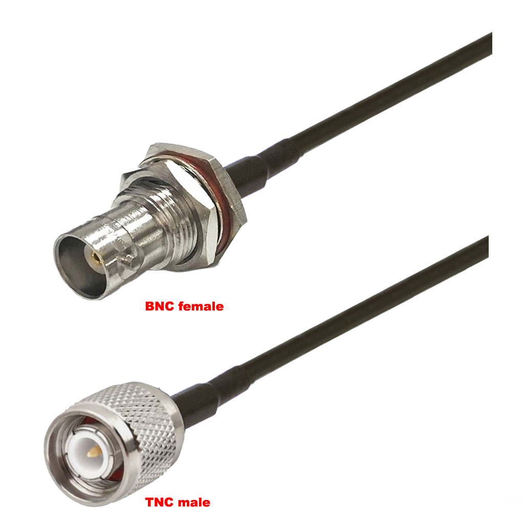 Cablu coaxial, RG174, 3m, BNC female TNC male