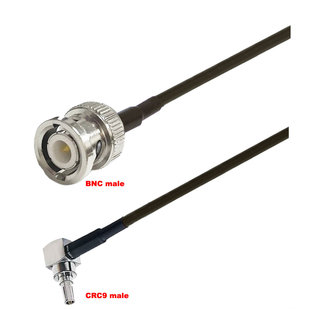 Cablu coaxial, RG174, 3m, BNC male CRC9 male