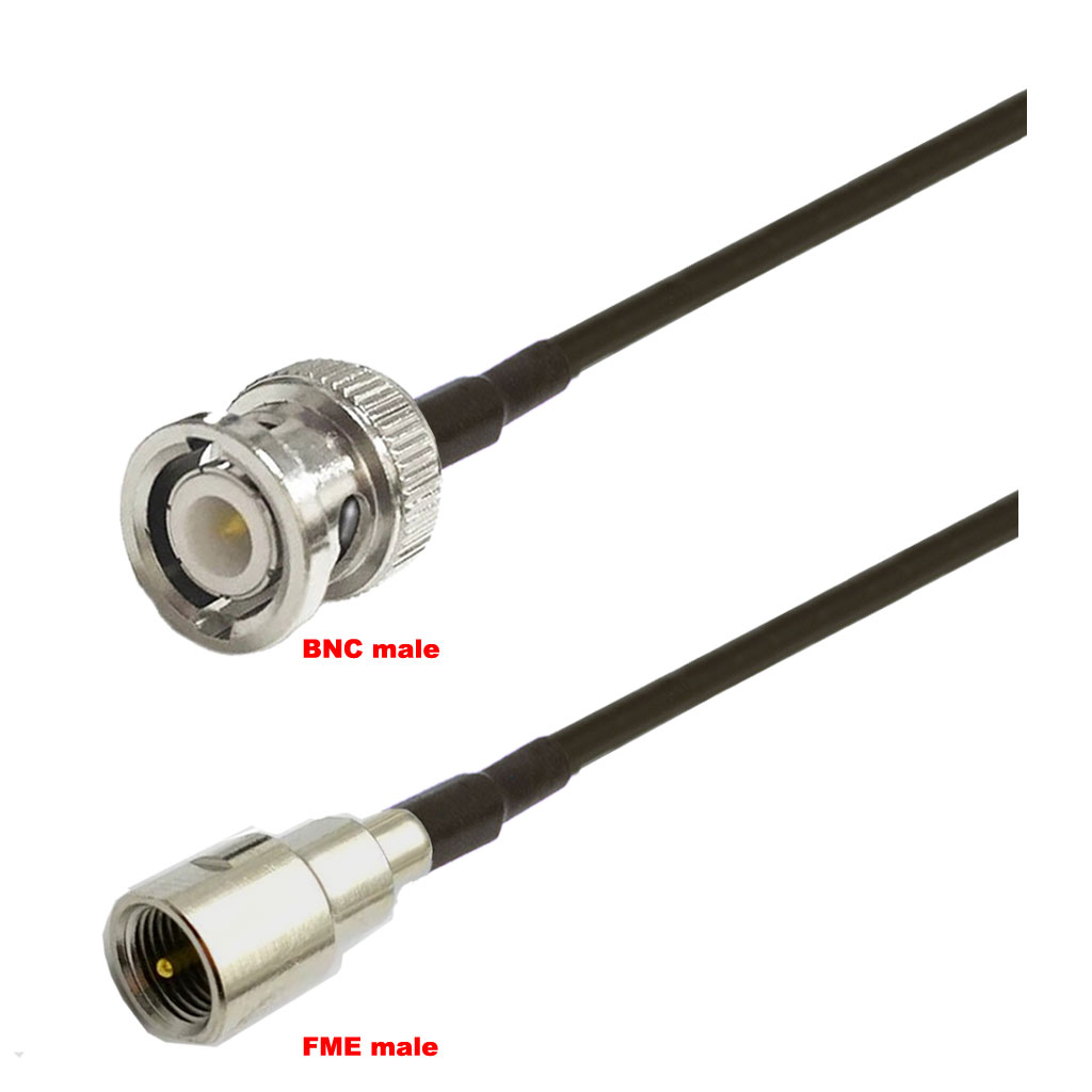 Cablu coaxial, RG174, 3m, BNC male FME male