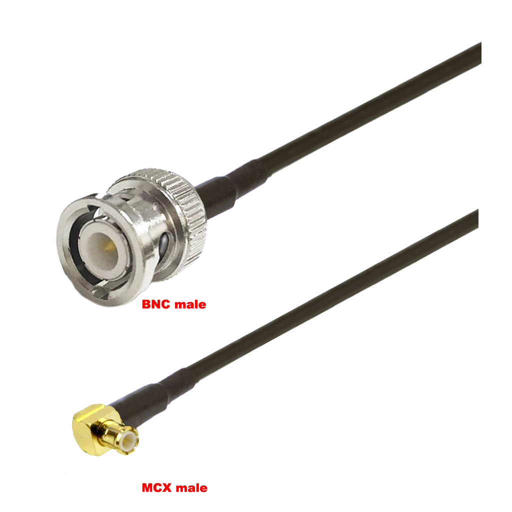 Cablu coaxial, RG174, 3m, BNC male MCX male