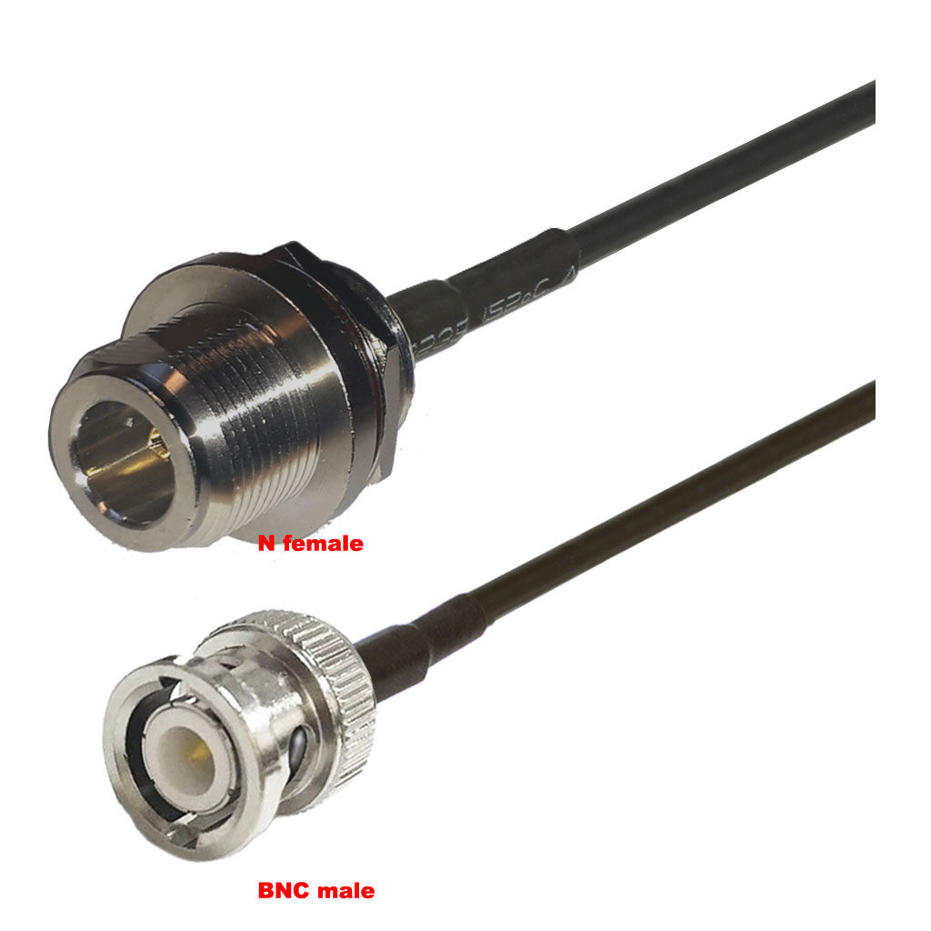 Cablu coaxial, RG174, 3m, BNC male N female