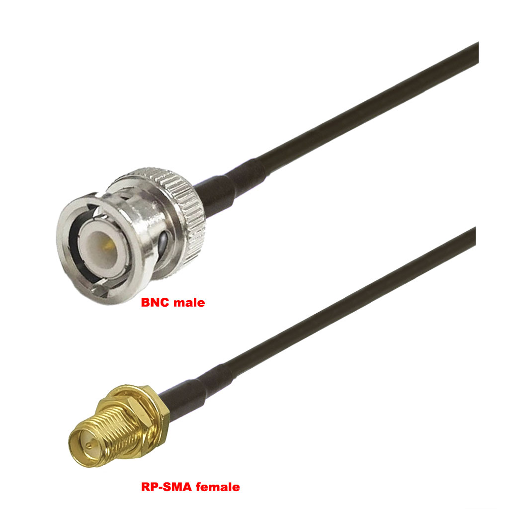 Cablu coaxial, RG174, 3m, BNC male RPSMA female