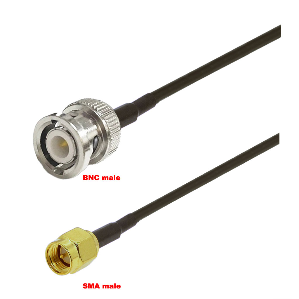 Cablu coaxial, RG174, 3m, BNC male SMA male