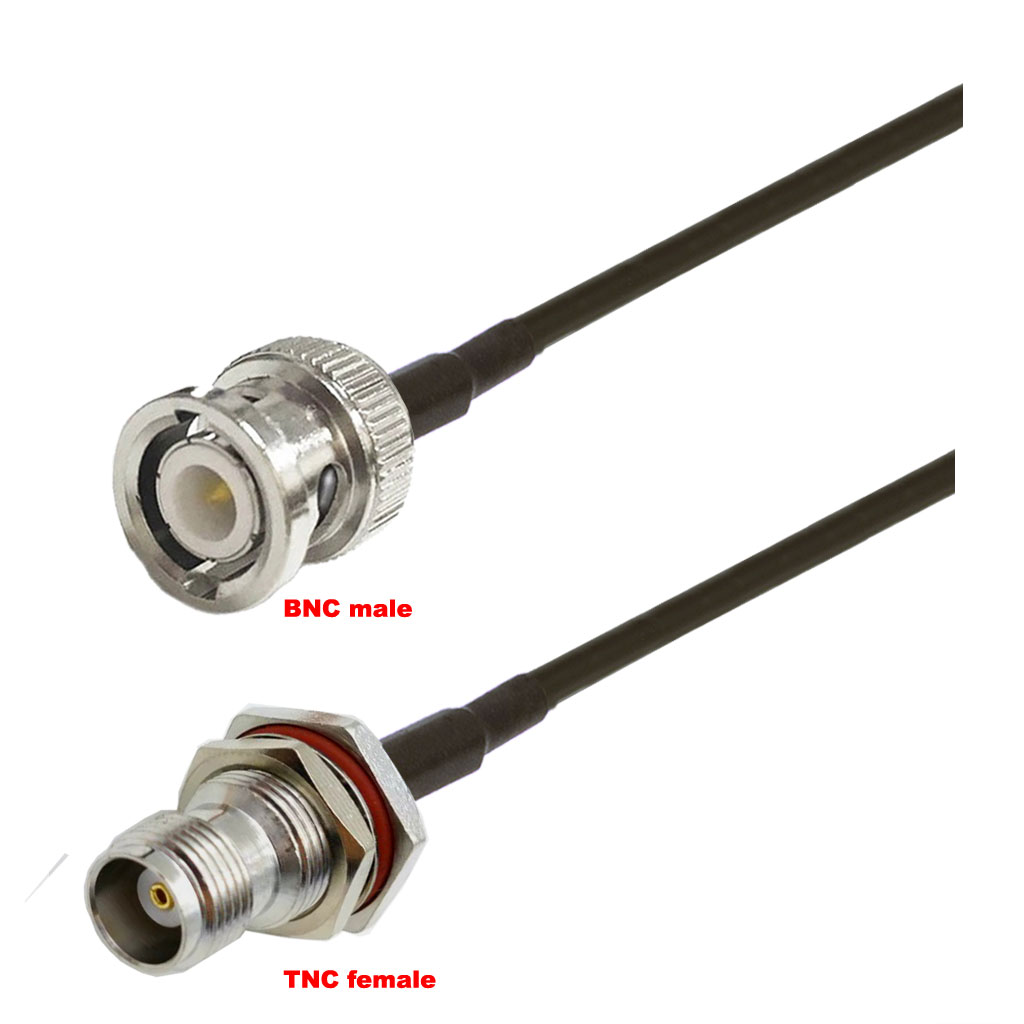 Cablu coaxial, RG174, 3m, BNC male TNC female