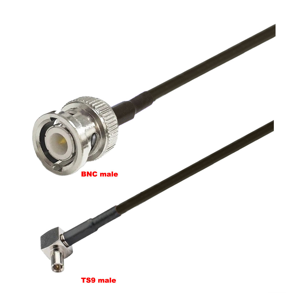 Cablu coaxial, RG174, 3m, BNC male TS9 male