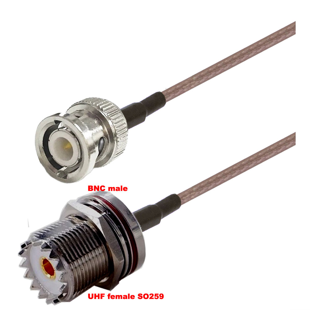 Cablu coaxial, RG316, 3m, BNC male UHF female (SO259)