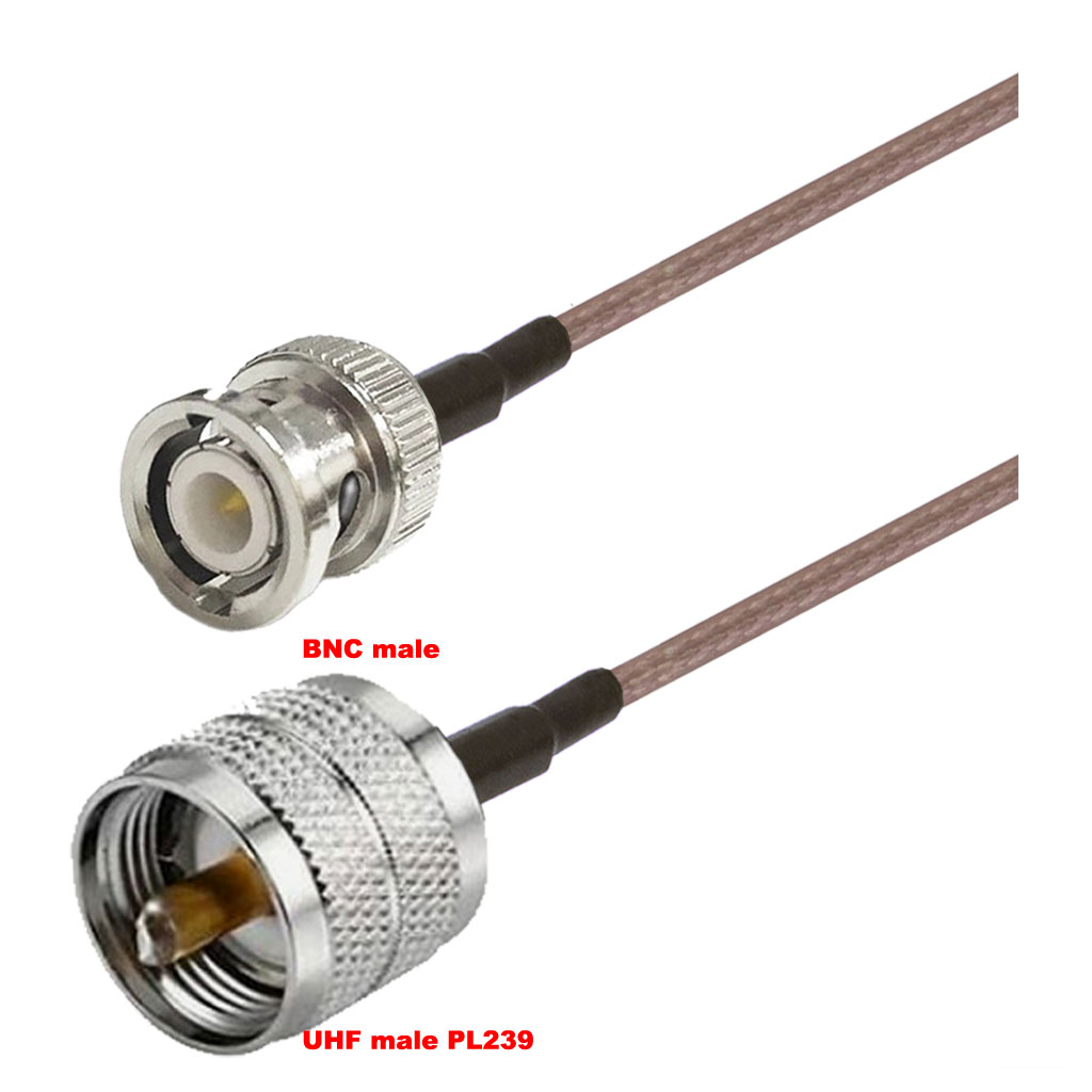 Cablu coaxial, RG316, 3m, BNC male UHF male (PL239)