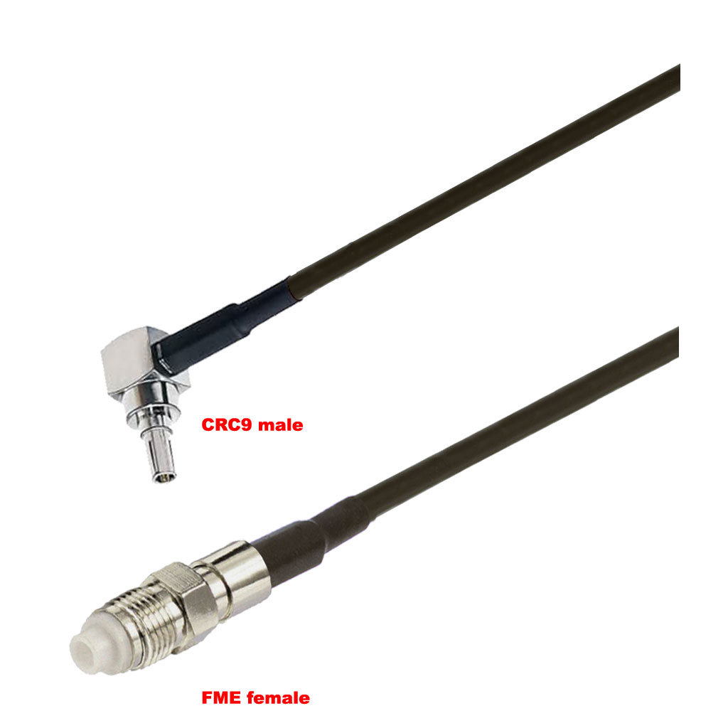 Cablu coaxial, RG174, 3m, CRC9 male FME female