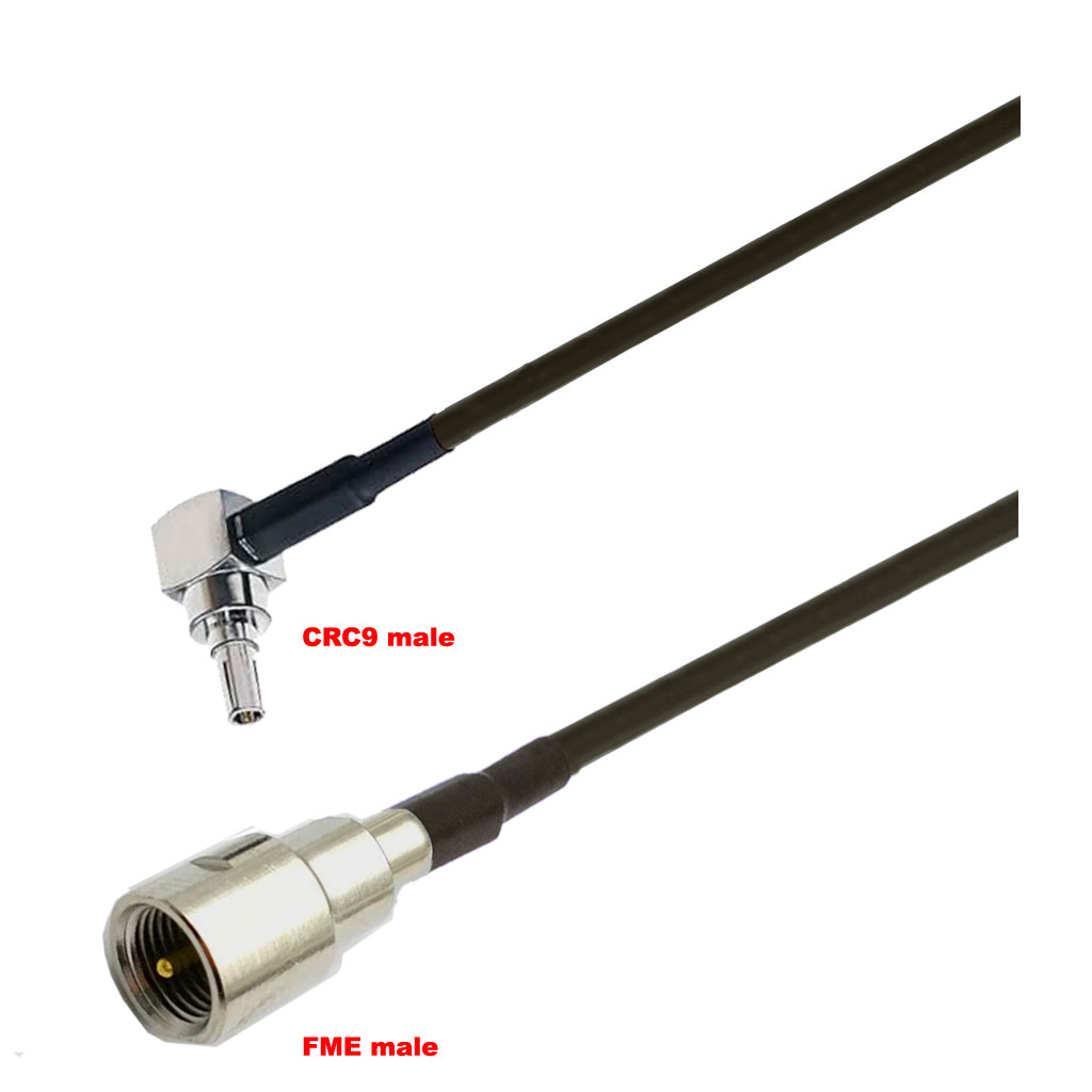 Cablu coaxial, RG174, 3m, CRC9 male FME male
