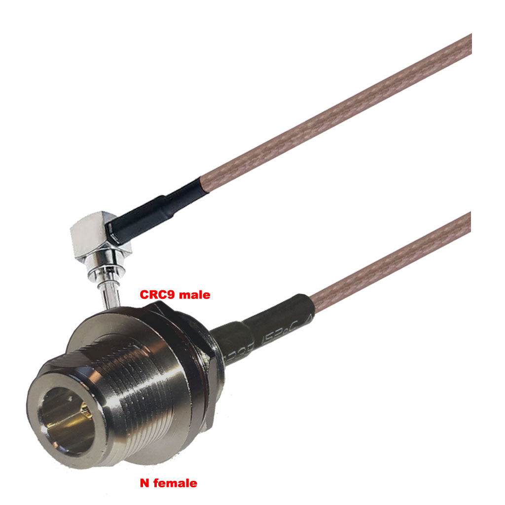 Cablu coaxial, RG316, 3m, CRC9 male N female