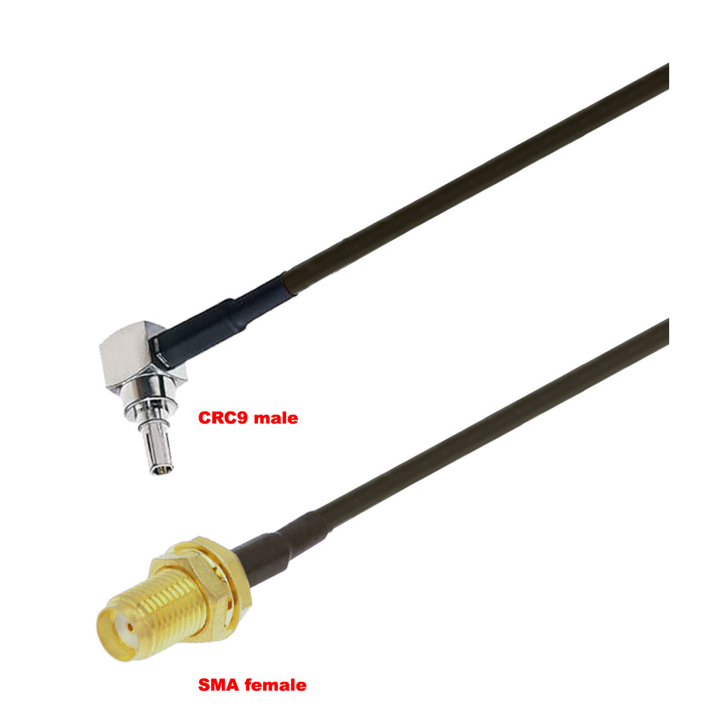 Cablu coaxial, RG174, 3m, CRC9 male SMA female