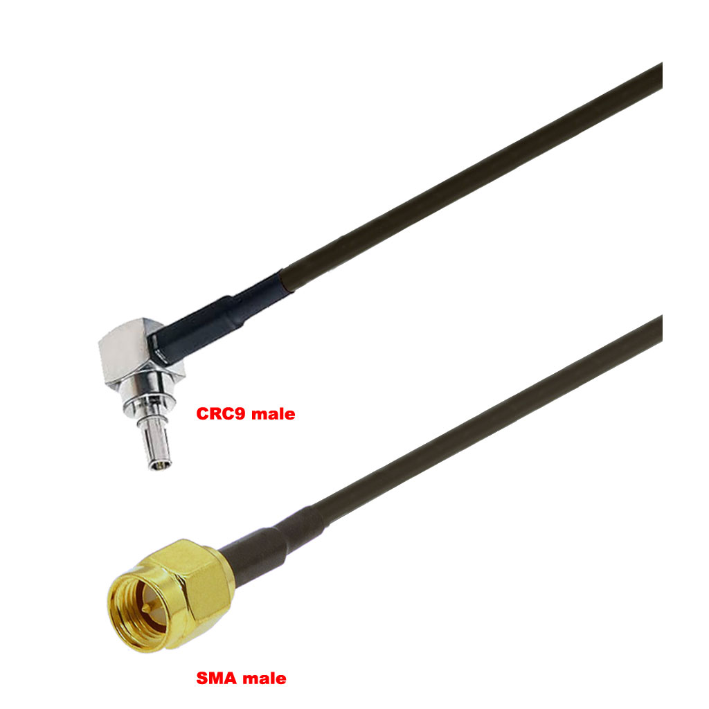 Cablu coaxial, RG174, 3m, CRC9 male SMA male