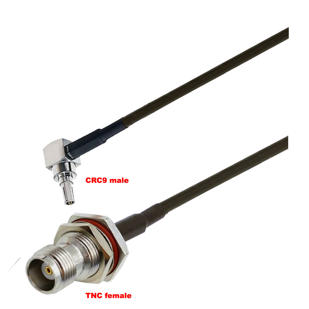 Cablu coaxial, RG174, 3m, CRC9 male TNC female