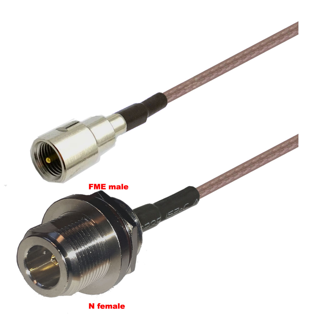 Cablu coaxial, RG316, 3m, FME male N female