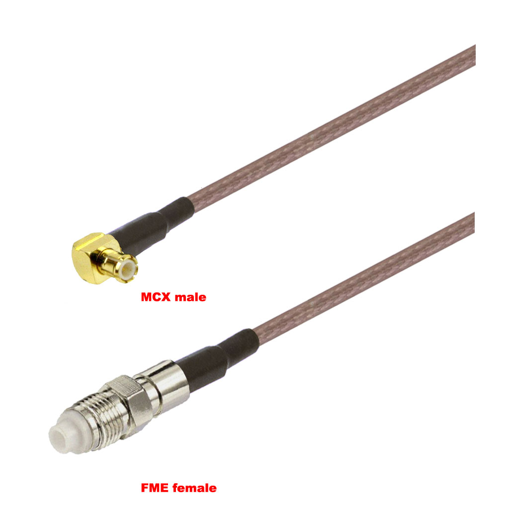 Cablu coaxial, RG316, 3m, MCX male FME female