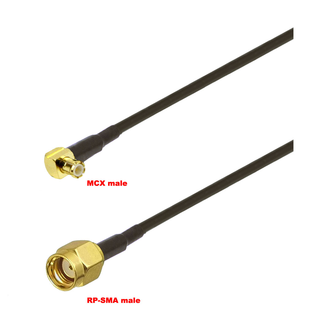 Cablu coaxial, RG174, 3m, MCX male RPSMA male