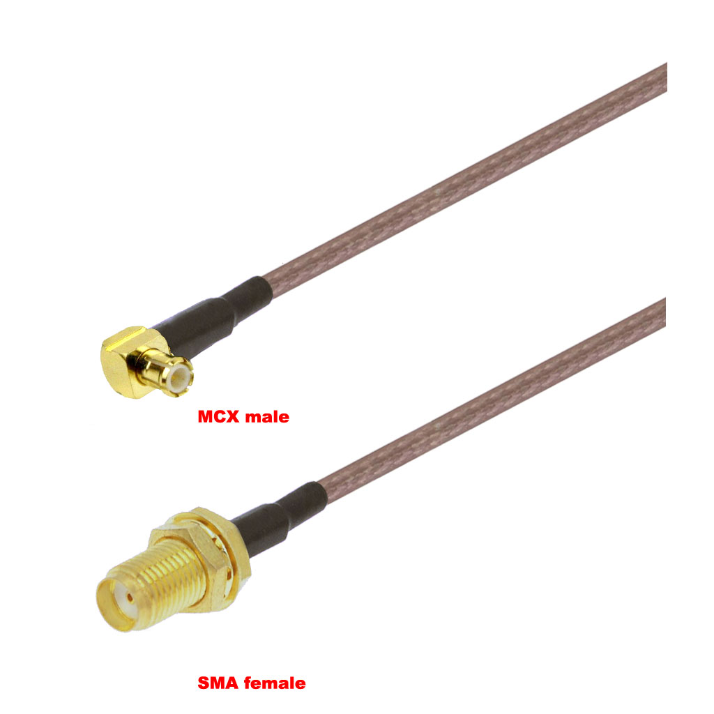 Cablu coaxial, RG316, 3m, MCX male SMA female