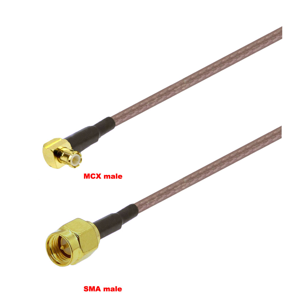 Cablu coaxial, RG316, 3m, MCX male SMA male