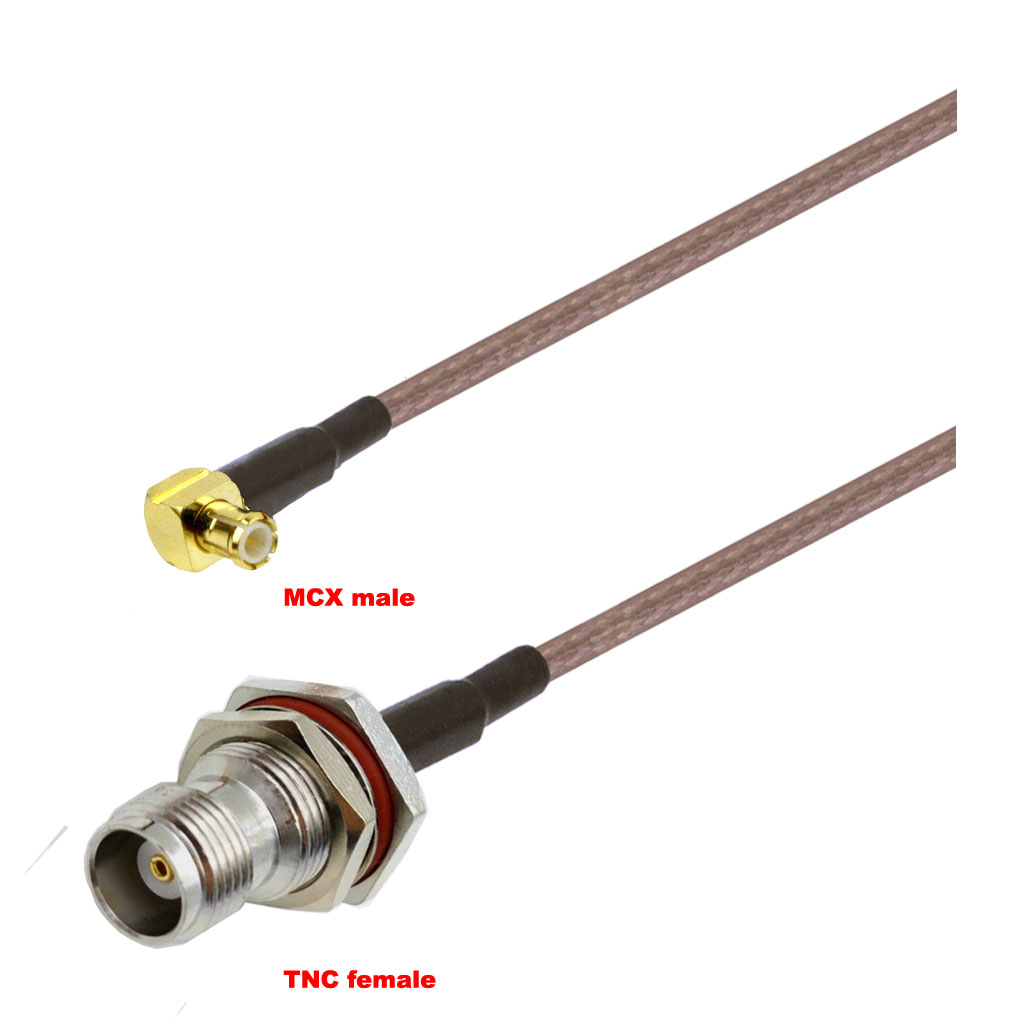 Cablu coaxial, RG316, 3m, MCX male TNC female