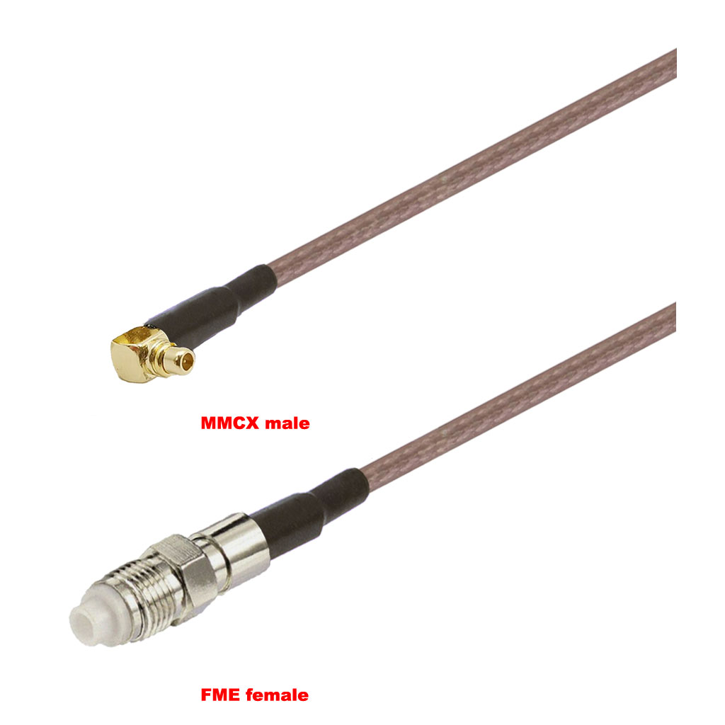 Cablu coaxial, RG316, 3m, MMCX male FME female