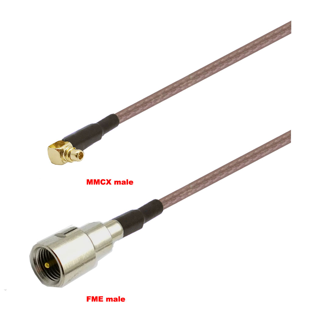 Cablu coaxial, RG316, 3m, MMCX male FME male
