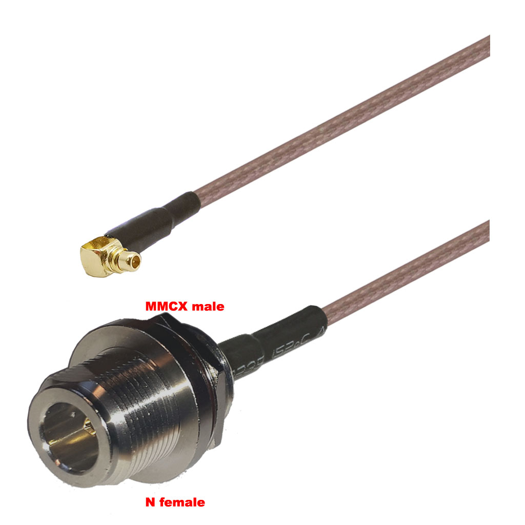 Cablu coaxial, RG316, 3m, MMCX male N female