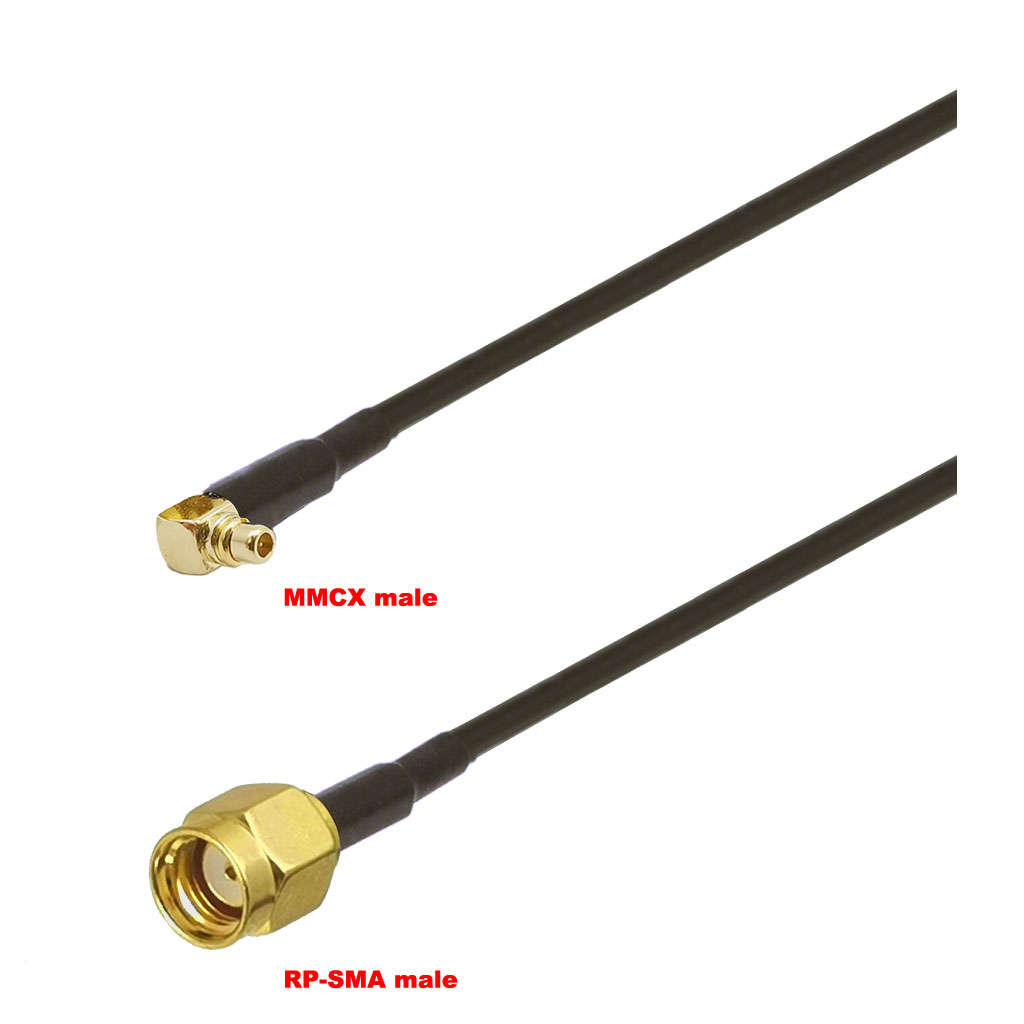 Cablu coaxial, RG174, 3m, MMCX male RPSMA male