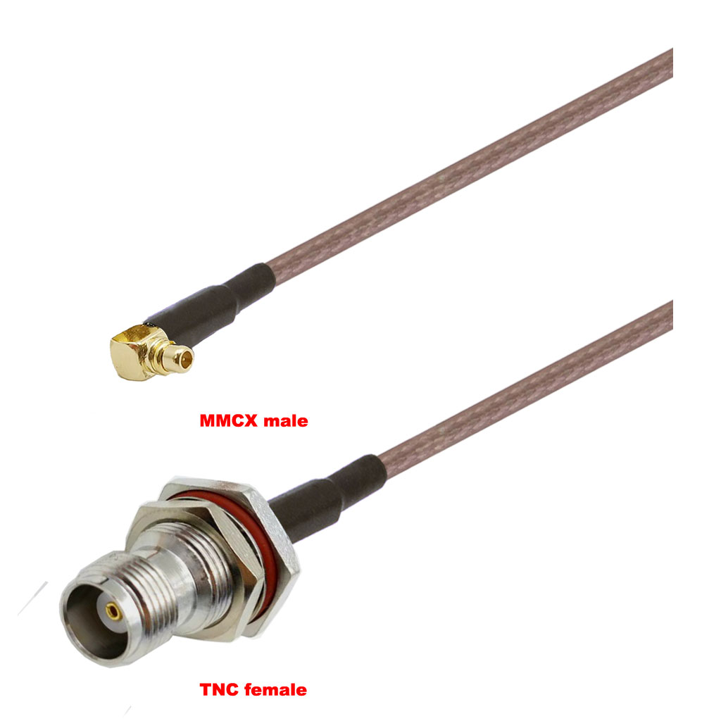 Cablu coaxial, RG316, 3m, MMCX male TNC female