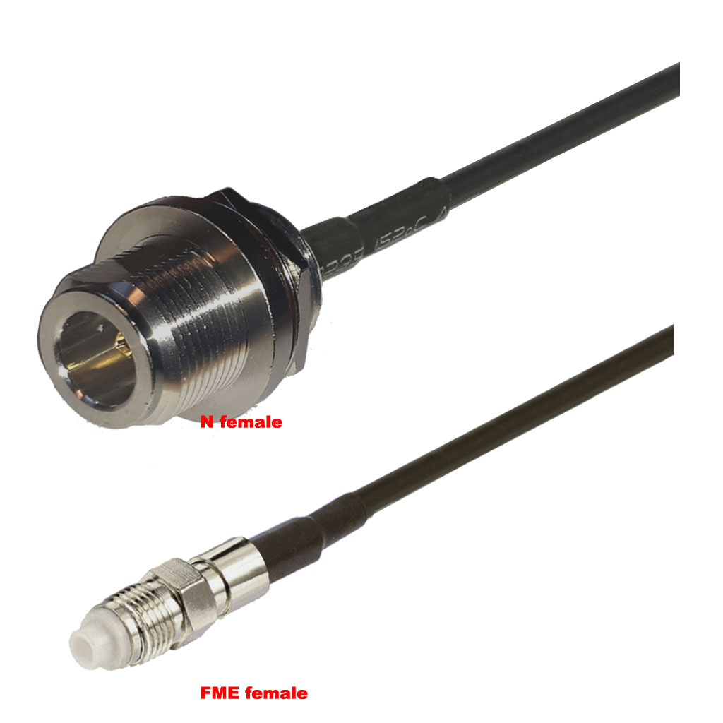 Cablu coaxial, RG174, 3m, FME female N female