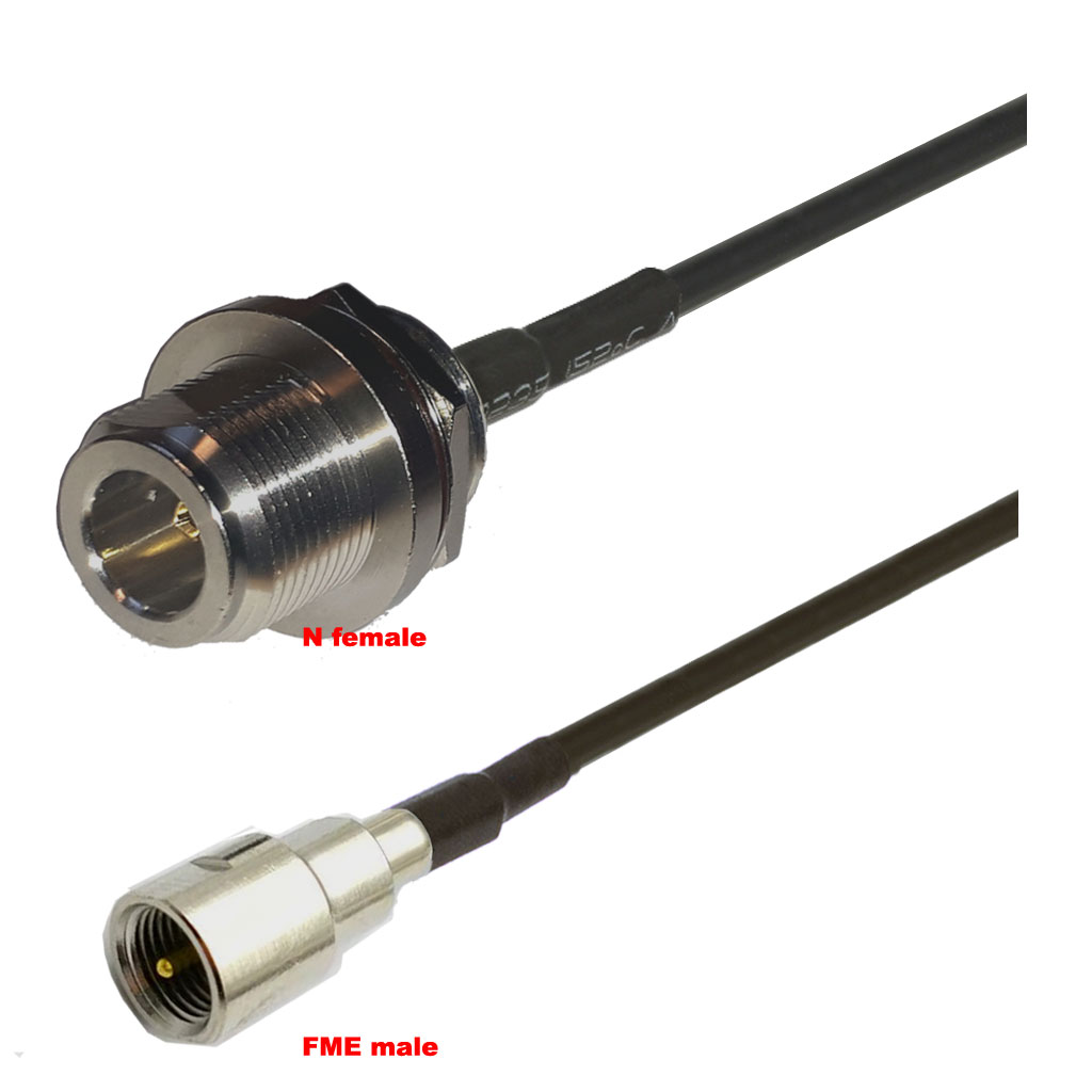 Cablu coaxial, RG174, 3m, FME male N female