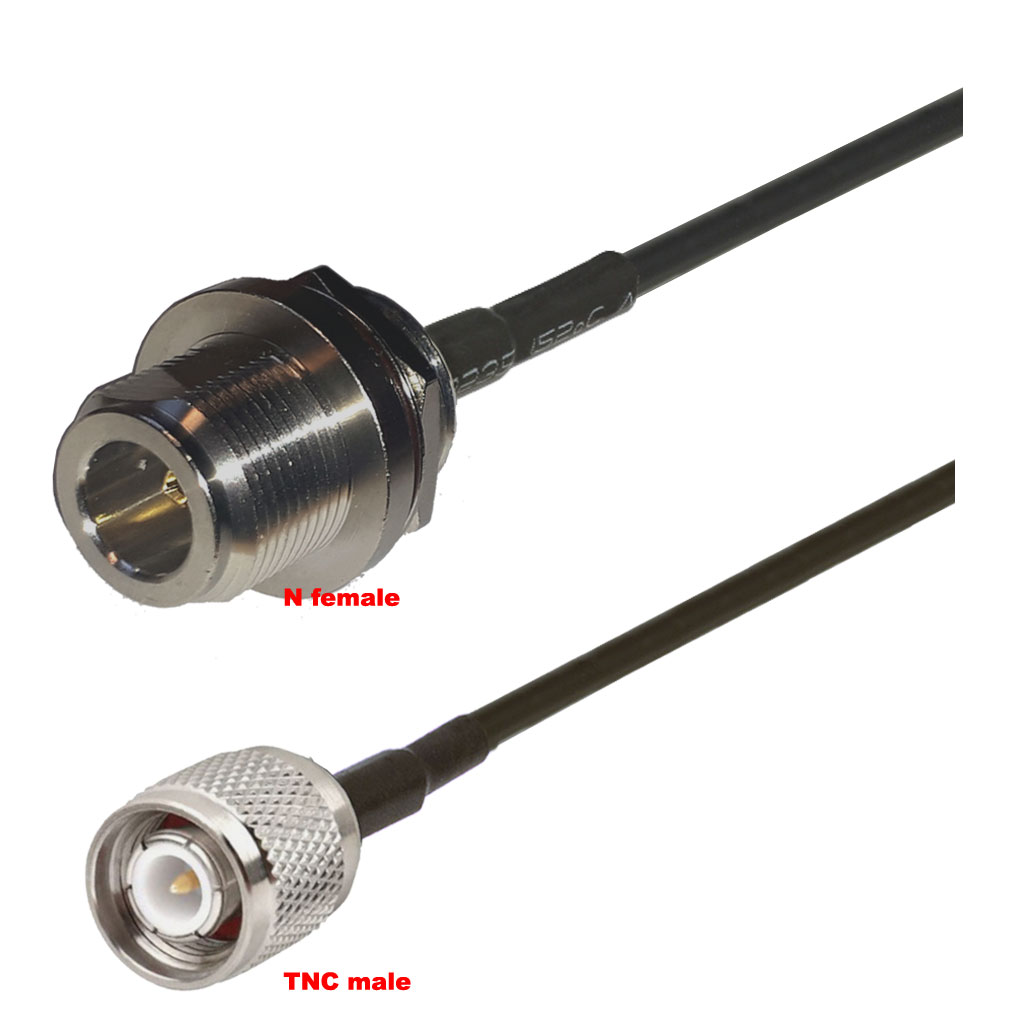 Cablu coaxial, RG174, 3m, TNC female N female