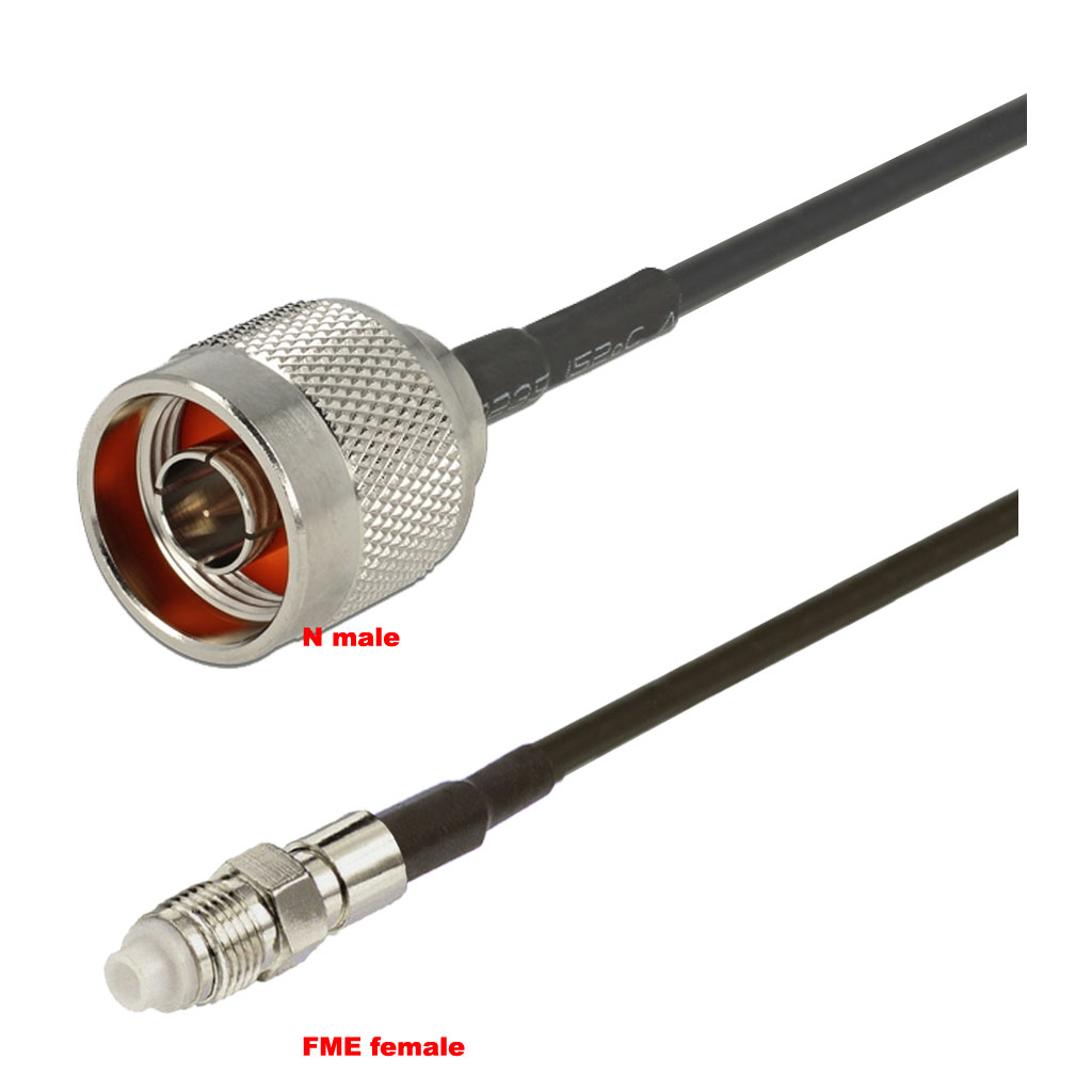 Cablu coaxial, RG174, 3m, FME female N male