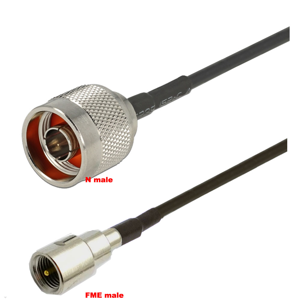 Cablu coaxial, RG174, 3m, FME male N male