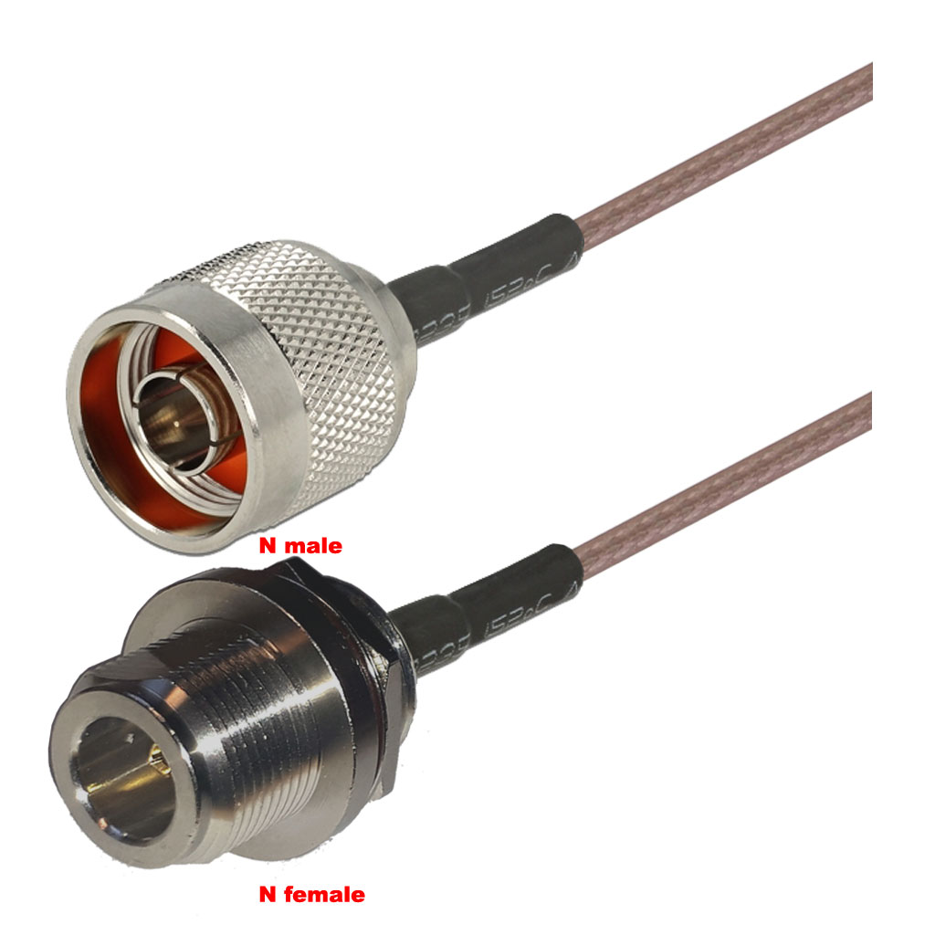 Cablu coaxial, RG316, 3m, N male N female