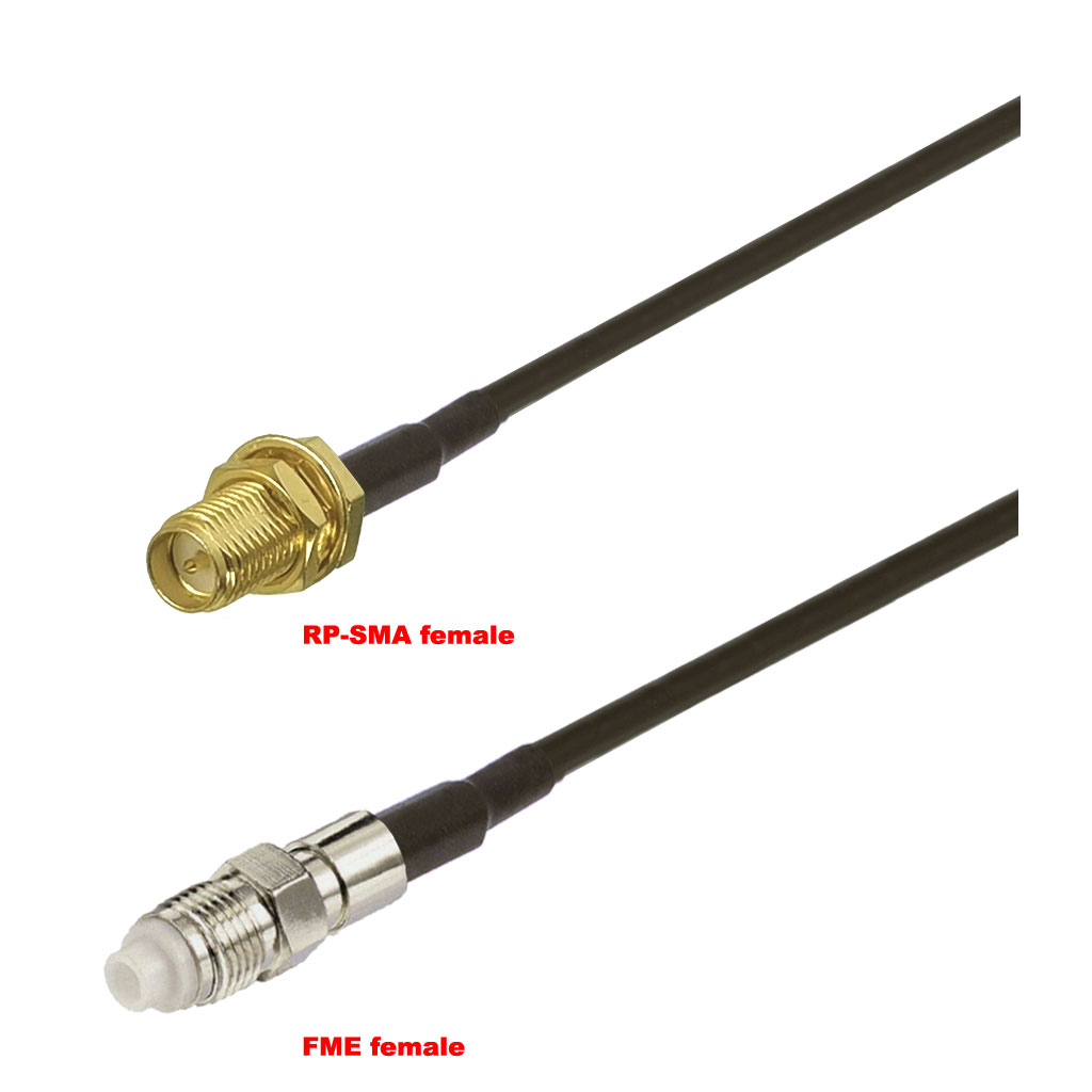 Cablu coaxial, RG174, 50cm, RPSMA female FME female