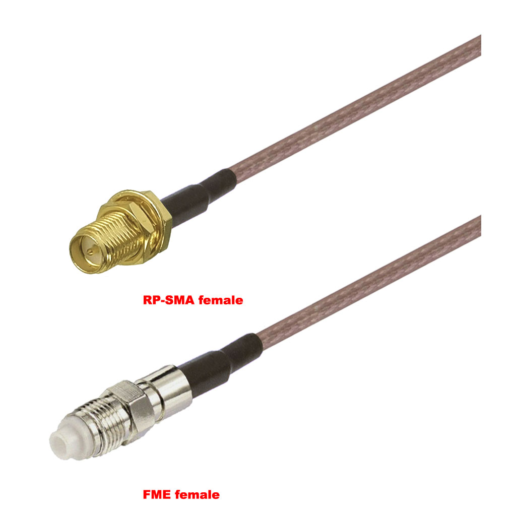 Cablu coaxial, RG316, 50cm, RPSMA female FME female