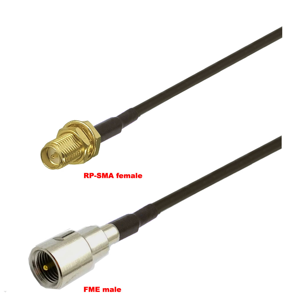 Cablu coaxial, RG174, 3m, RPSMA female FME male