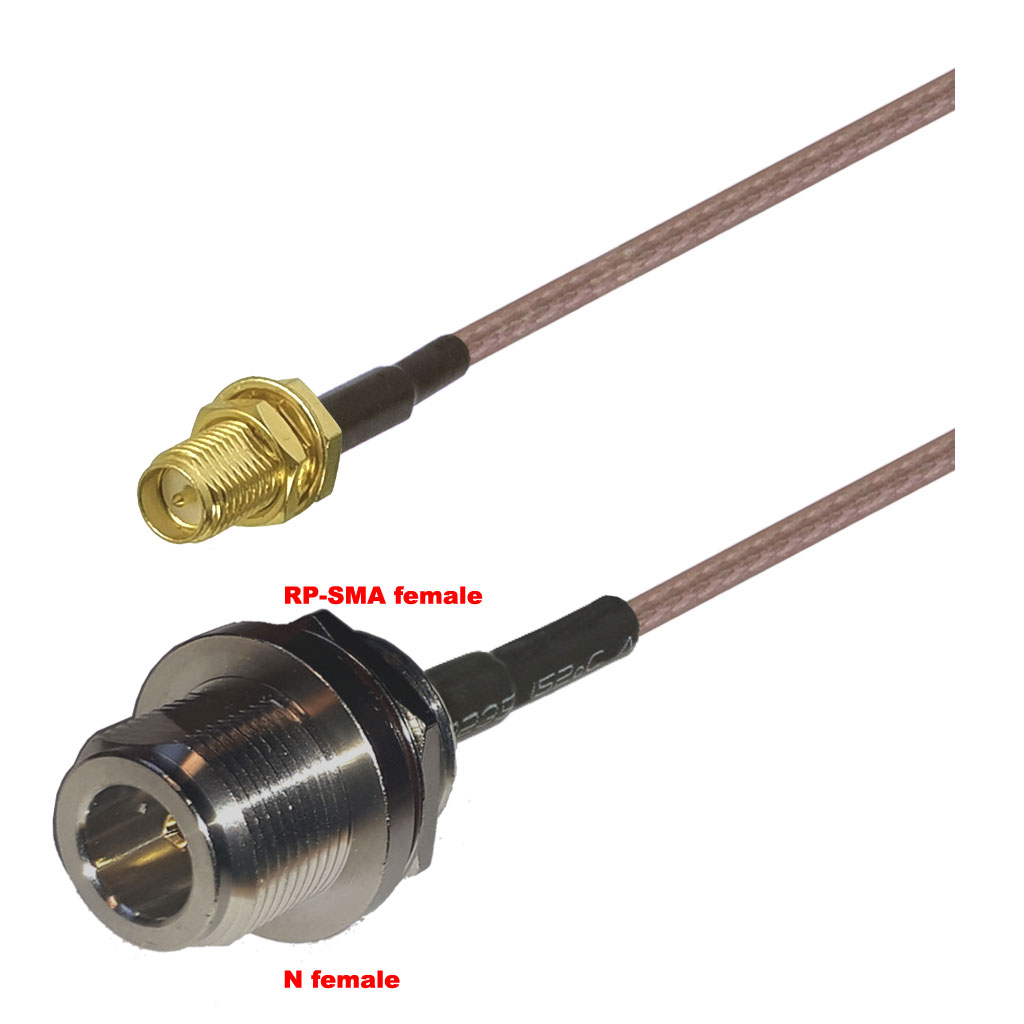 Cablu coaxial, RG316, 3m, RPSMA female N female