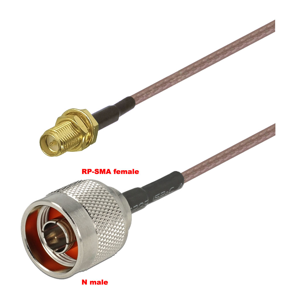 Cablu coaxial, RG316, 3m, RPSMA female N male